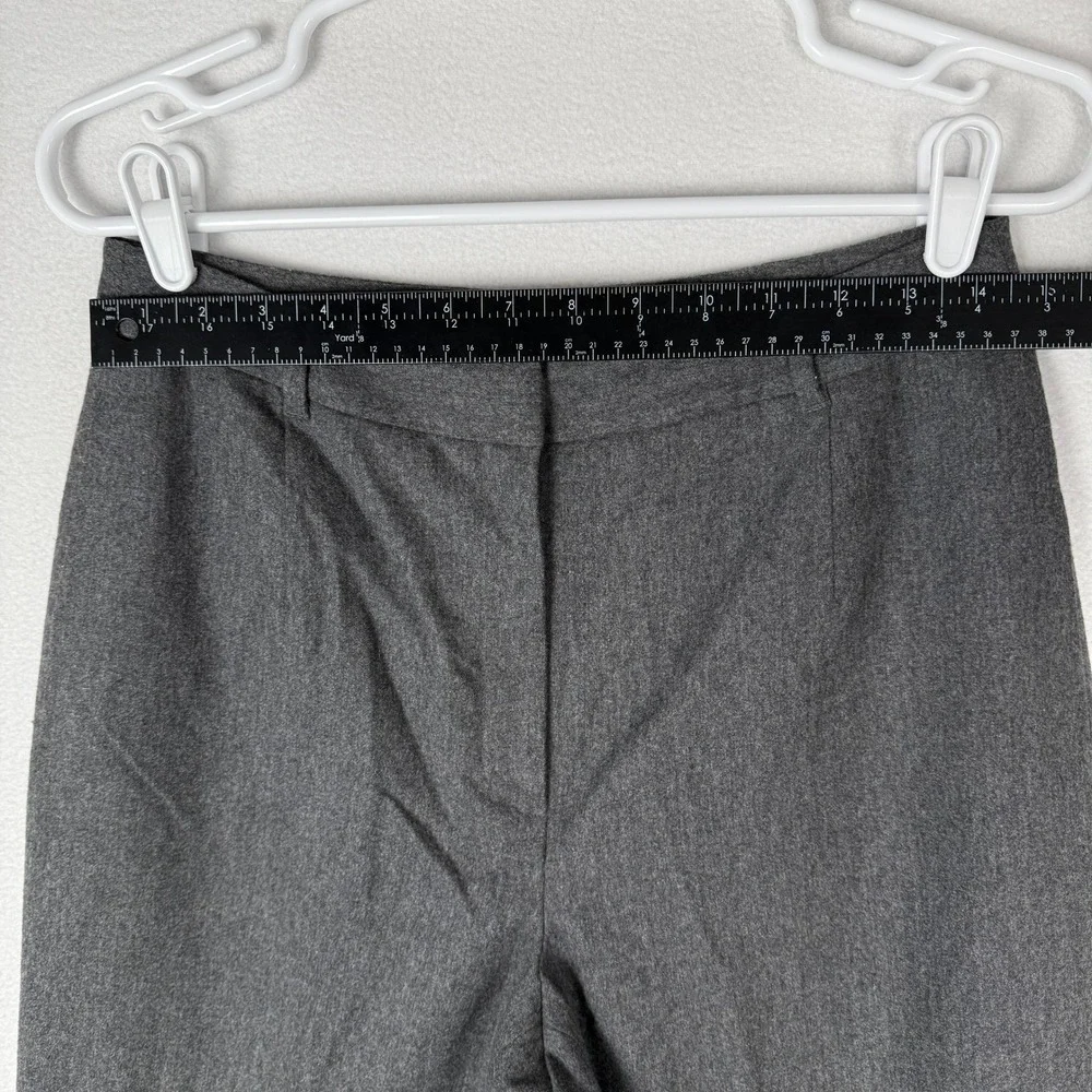 Ann Taylor Gray Wool Cashmere Blend Cuffed Straight Leg Dress Pants Womens 8